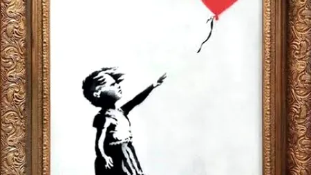Banksy lovește din nou. Un tablou al artistului S-A AUTODISTRUS după ce a fost cumpărat cu UN MILION DE LIRE