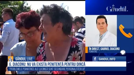 GÂNDUL LIVE. Gabriel Diaconu, psihiatru: Gheorghe Dincă este un criminal ordinar / Dacă există dreptate, acest om va ajunge după gratii - VIDEO