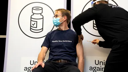 Noua Zeelandă a reușit să vaccineze 2,5% din populația țării într-o singură zi