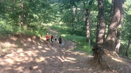 FOTO | Condiții ca în Evul Mediu. Locuitorii unui sat din Dolj cară apă din pădure, de la un kilometru distanță