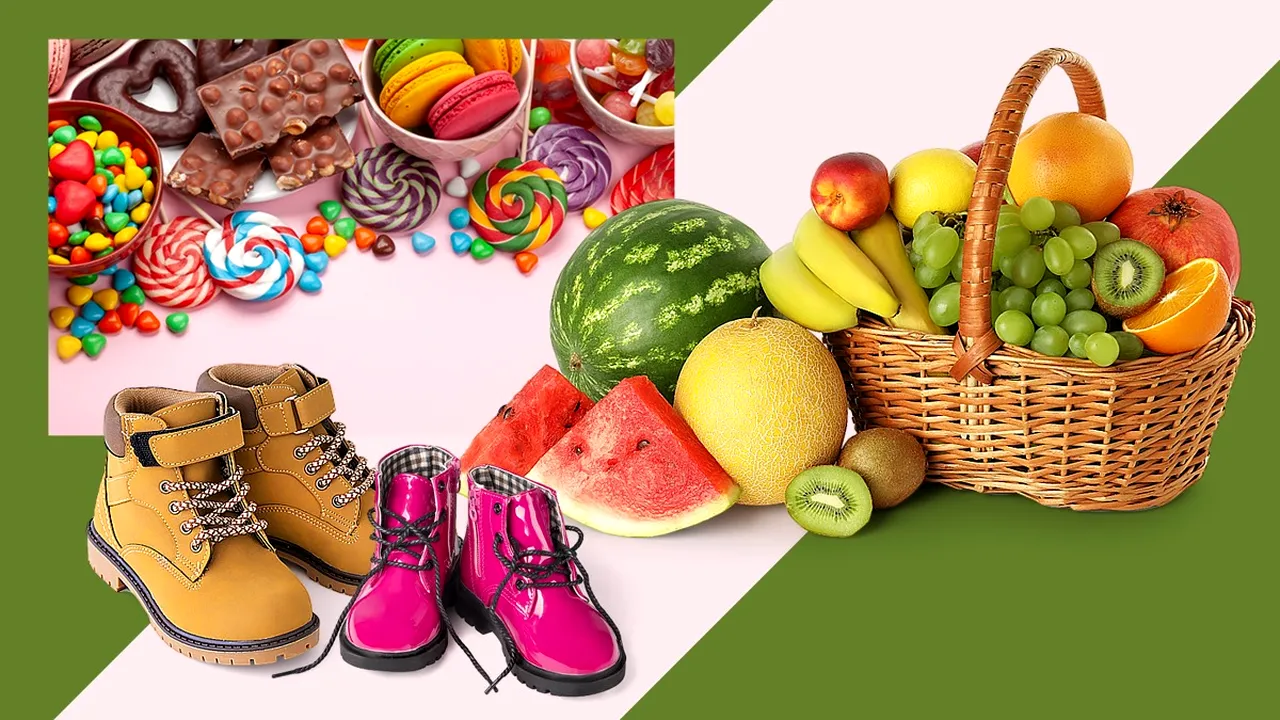 Puneți-le copiilor FRUCTE în ghete, nu dulciuri! Ce alternative la ciocolată și bomboane de Moș Nicolae sunt indicate de către medici