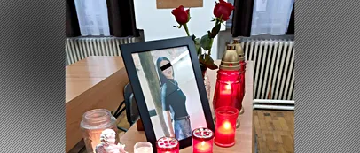 FOTO | Altar de lumânări şi lacrimi în memoria unei fete de 17 ani. Destinul Anastasiei a fost curmat de un accident grav la Bucea, în județul Cluj