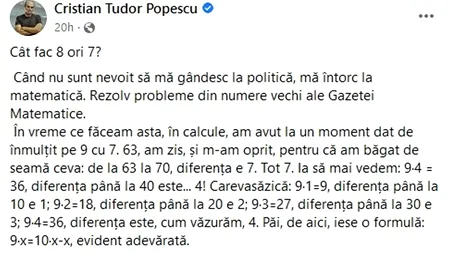 Test de inteligență | Cât fac 8 ori 7? Soluția oferită de CTP pentru tabla înmulțirii