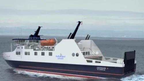 Un nou feribot construit la Șantierul Naval Damen din Galați a fost lansat la apă