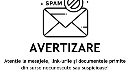 Atenție la tentativele de FRAUDĂ online! DNSC avertizează în legătură cu mesajele primite din surse necunoscute folosind imaginea unor autorități