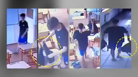VIDEO. Doi tineri, reținuți după ce au furat 71 de tablete dintr-o școală din București. Momentul spargerii, surprins de camerele video