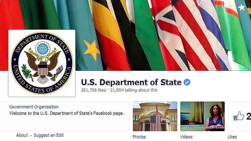 Departamentul de Stat al SUA a cheltuit 630.000 de dolari în doi ani pe 'like'-uri pe Facebook