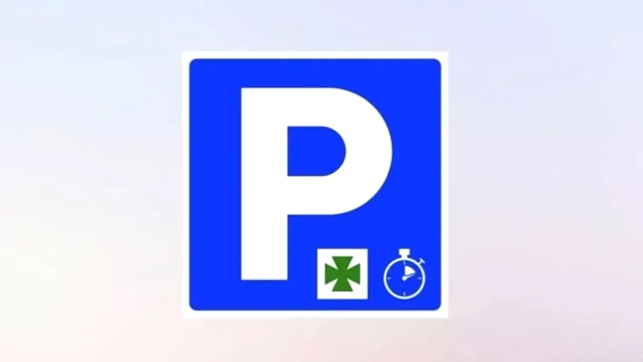 Ce înseamnă acest indicator rutier de parcare cu sigla unei farmacii și unde se găsește