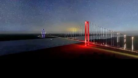 VIDEO | Podul suspendat de la Brăila, un simbol național care necesită o identitate nocturnă. Au fost propuse trei variante pentru iluminare