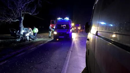 Un tânăr A MURIT la Greaca, în județul Giurgiu, după ce s-a izbit cu mașina de un copac