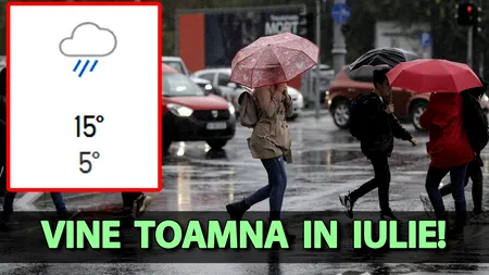 Vine toamna în iulie! Meteorologii Accuweather au modificat prognoza: Scădere bruscă a temperaturilor în București și în celelalte orașe
