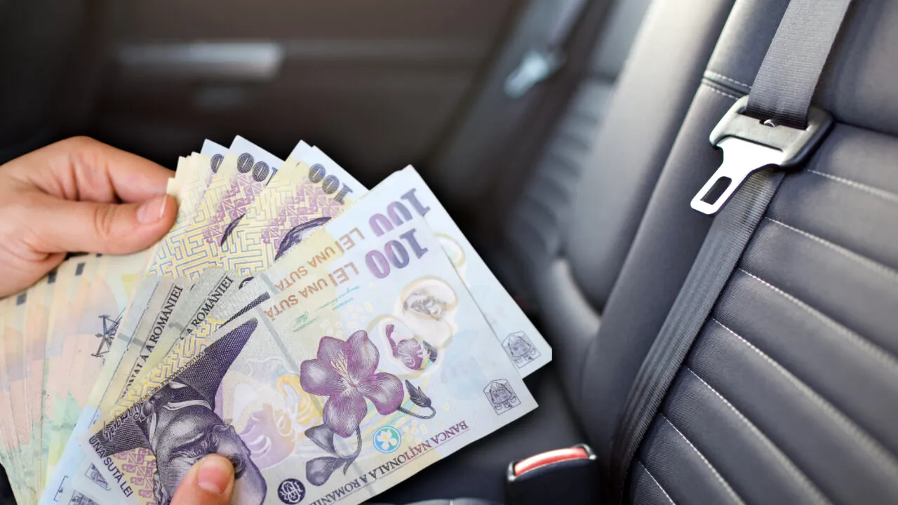 Ce pasager trebuie să stea doar pe bancheta din spate a mașinii. Amenda ajunge la 4.050 de lei, potrivit Codului Rutier