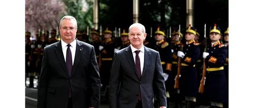 FOTO-VIDEO | Premierul Nicolae Ciucă l-a primit la Palatul Victoria pe cancelarul german Olaf Scholz. Ce au discutat cei doi oficiali