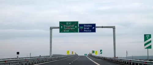 O porțiune de 28 de kilometri din autostrada Nădlac-Arad a fost deschisă traficului