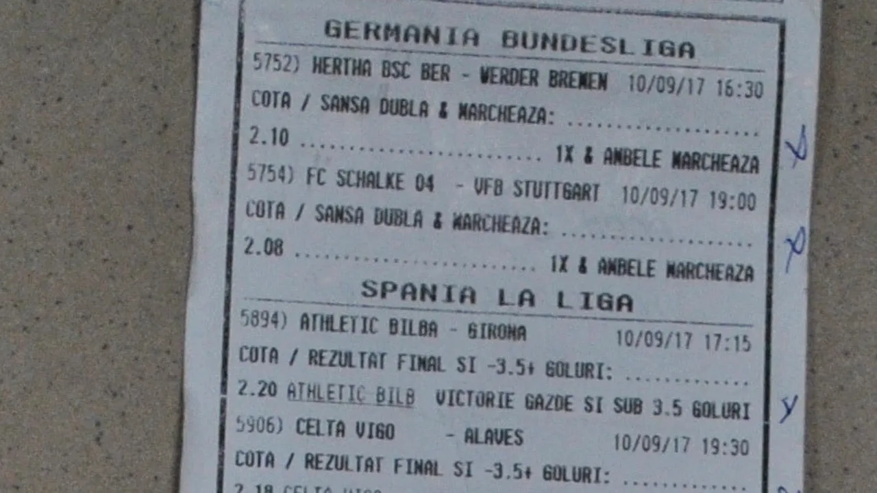 Un român a dat lovitura la pariuri: suma uriașă câștigată cu doar 2 lei. Cum arată biletul câștigător