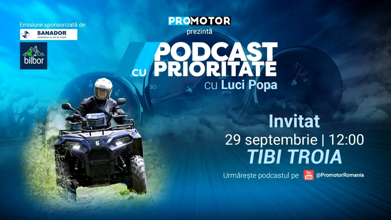 „Podcast cu Prioritate” #82 by ProMotor. Tiberiu Troia povestește despre motociclete, trafic și cultura moto în România