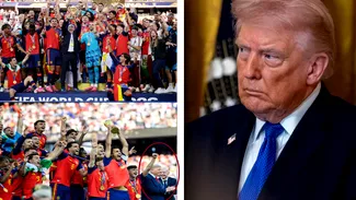 Trump și cu șeful FIFA au fost „decupați” din fotografia de grup a campionilor spanioli de la Cupa Mondială