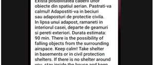 RO-Alert: Alertă EXTREMĂ în Constanța și Tulcea privind „posibilitatea căderii unor obiecte din spațiul aerian”. Clarificările ISU Tulcea