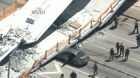VIDEO. Tragedie în SUA. Mai mulți morți, după prăbușirea unei pasarele la Miami