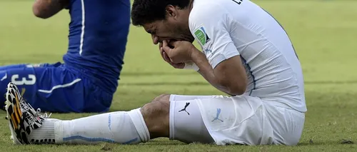 Luis Suarez află mâine dacă stă 4 luni pe bancă, după ce l-a mușcat pe Chiellini la Campionatul Mondial