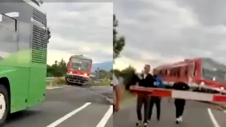 Un autobuz cu pasageri a rămas blocat pe calea ferată la Brașov. Gestul salvator al șoferului: „A procedat corect”. A rămas, însă, fără permis