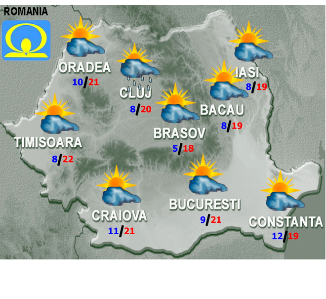 Prognoza meteo. Cum va fi VREMEA în România la acest final de săptămână. ANM anunță maxime de până la 23 de grade Celsius