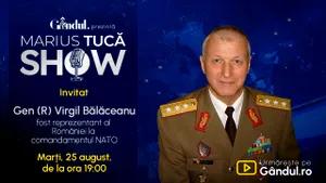 Marius Tucă Show începe marți, 25 august, de la ora 19.00, live pe Gândul. Invitat: Gen. (R) Virgil Bălăceanu