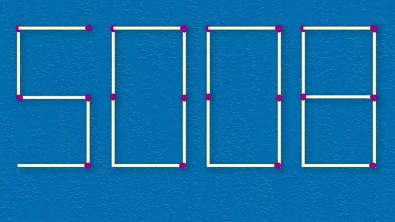 TEST IQ | Din numărul 5008, formați cel mai mare număr posibil, mutând doar 2 bețe de chibrit