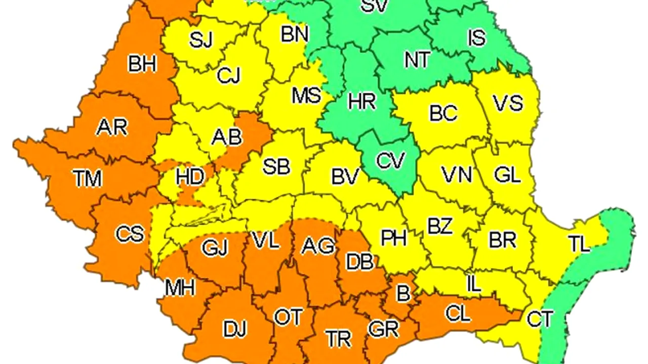 Cod portocaliu de caniculă în București și alte 17 județe. Temperaturile vor atinge 40 de grade C