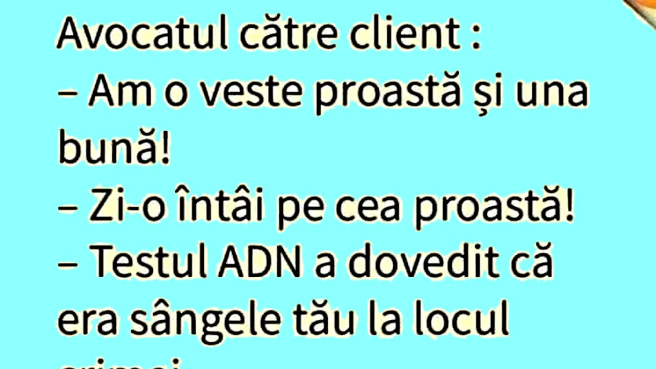BANCUL ZILEI | Vestea proastă și vestea bună