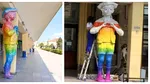 Scandal în Ploiești. PSD acuză că „un simbol național a fost pângărit de culorile curcubeului”. Statuia „Domnului Goe” a fost vopsită multicolor