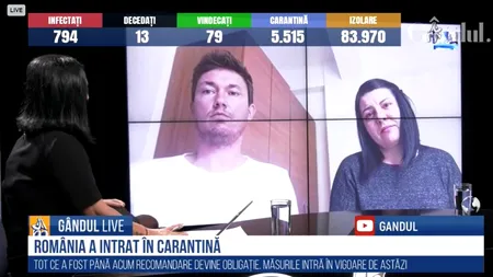 GÂNDUL LIVE. MĂRTURII EMOȚIONANTE DIN CARANTINĂ. Dacă eu nu am certitudinea că sunt sănătoasă, nu vreau să mă duc acasă