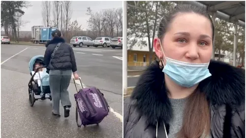 „Mi-am lăsat familia acolo”. Mărturia tulburătoare a mamei care a trecut pe jos, cu bebelușul în cărucior, granița în România
