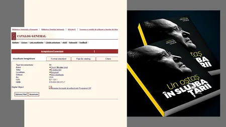 Cartea „În slujba țării” a lui Nicolae Ciucă, inclusă în CATALOGUL Bibliotecii Naționale. Este încadrată la „literatură română”