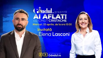 „Ai Aflat! cu Ionuț Cristache” începe miercuri, 23 aprilie, de la ora 15.00, live pe Gândul. Invitată: Elena Lasconi