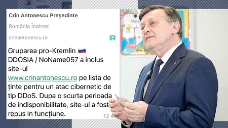 Atac CIBERNETIC asupra site-ului lui Crin Antonescu, în ziua alegerilor: „Forțele obscure ale extremismului încearcă să ne țină pe loc”/ Reacția DNSC