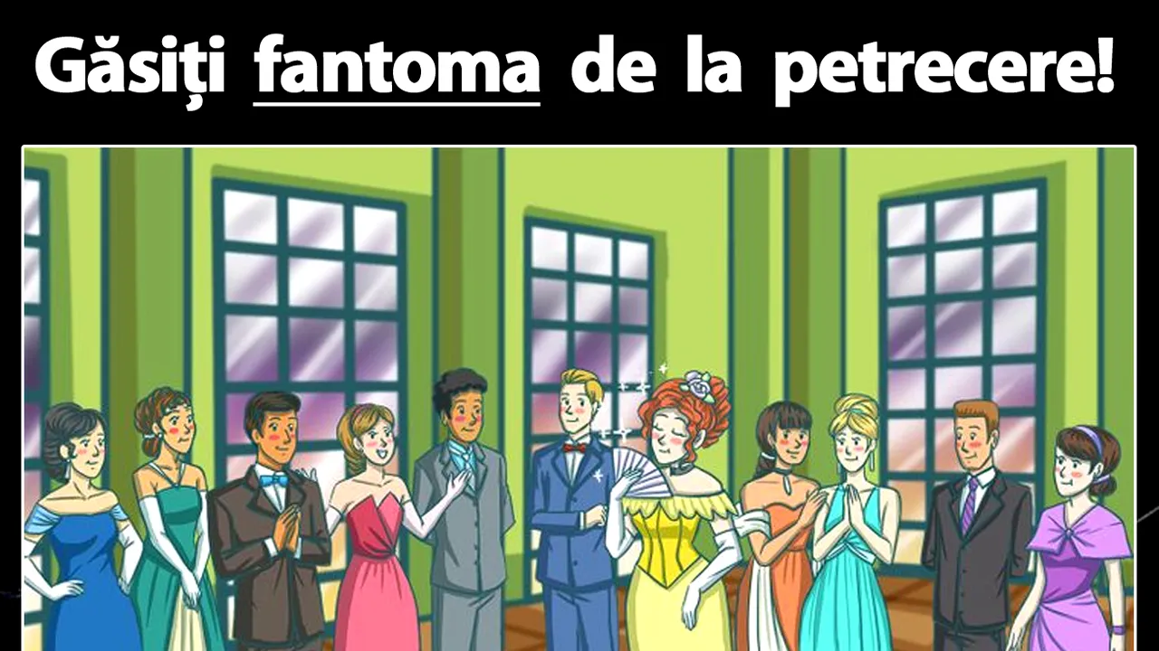 Test IQ cu 10 intrebări dificile | Prima: Cine este fantoma de la petrecere?