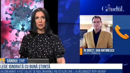 Dan Antonescu, expert criminolog, la GÂNDUL LIVE: Infracționalitatea este în scădere. / Avem de-a face cu o situație specială, în care măsurile sunt speciale și trebuie aplicate