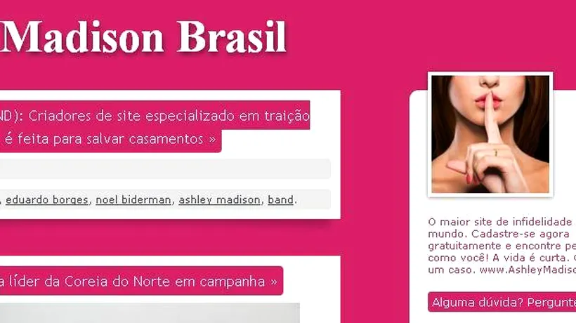 Un milion de brazilieni s-au înscris pe un site destinat întâlnirilor extraconjugale