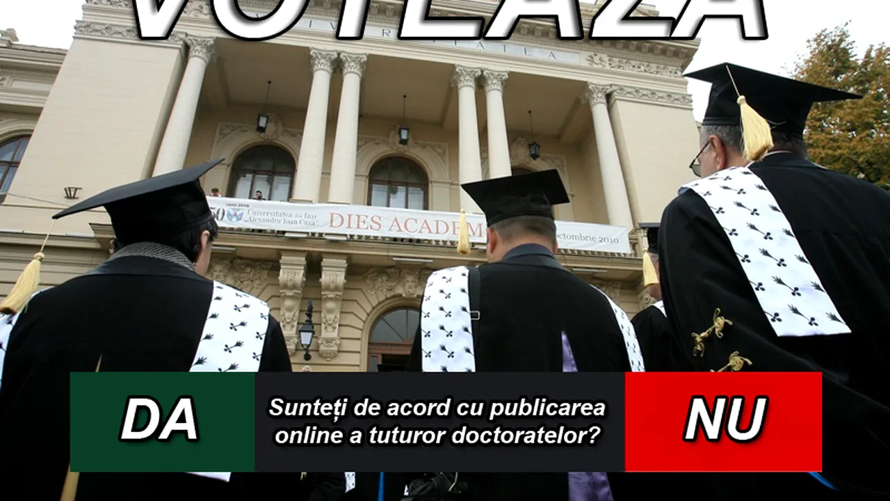 SONDAJ. Sunteți de acord cu publicarea online a tuturor doctoratelor?