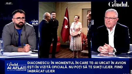 Cristian Diaconescu îl articulează pe Miruță pentru cum s-a îmbrăcat la Ankara. Fostul consilier prezidențial susține că Miruță a ofensat partea turcă: „A găsit cel mai complicat loc în care să se simtă lejer”