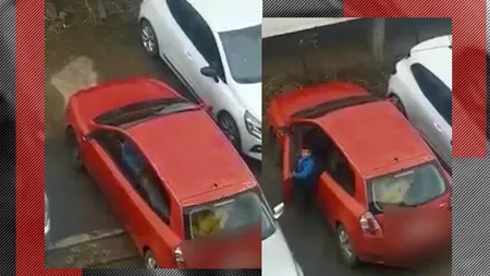 VIDEO: Copil filmat în timp ce conduce o mașină într-o parcare din Cluj / Poliția a sesizat Protecția Copilului și încearcă să îi dea de urmă