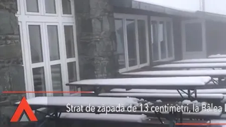 Strat de zăpadă de 13 centimetri la BÂLEA LAC