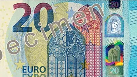 Cum arată noua bancnotă de 20 de euro, prezentată de Banca Centrală Europeană. Ce „element controversat