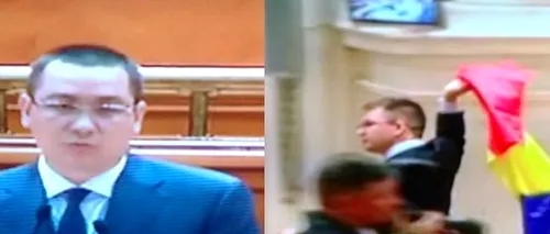 Mihail Neamțu a întrerupt ședința din Parlament în care vorbea premierul. Ponta este Iuda și ne-a vândut