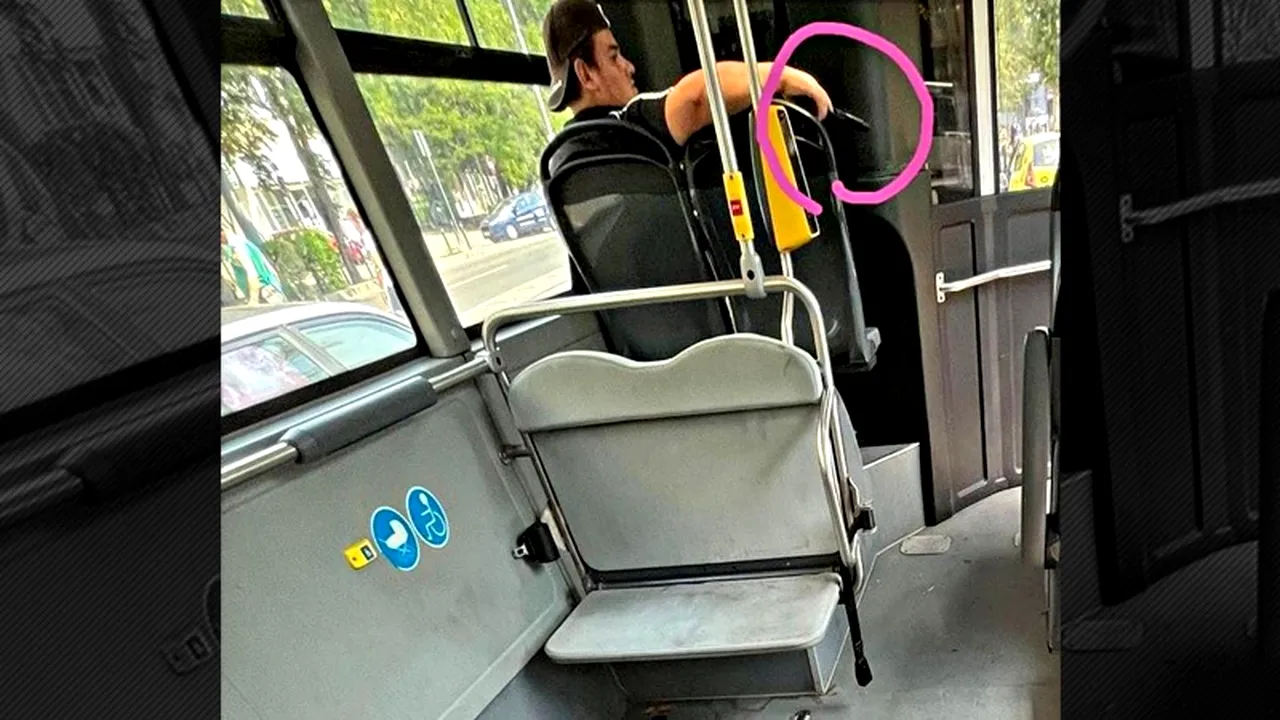 Un bărbat a scos o armă într-un autobuz din București. Acesta este căutat de polițiști