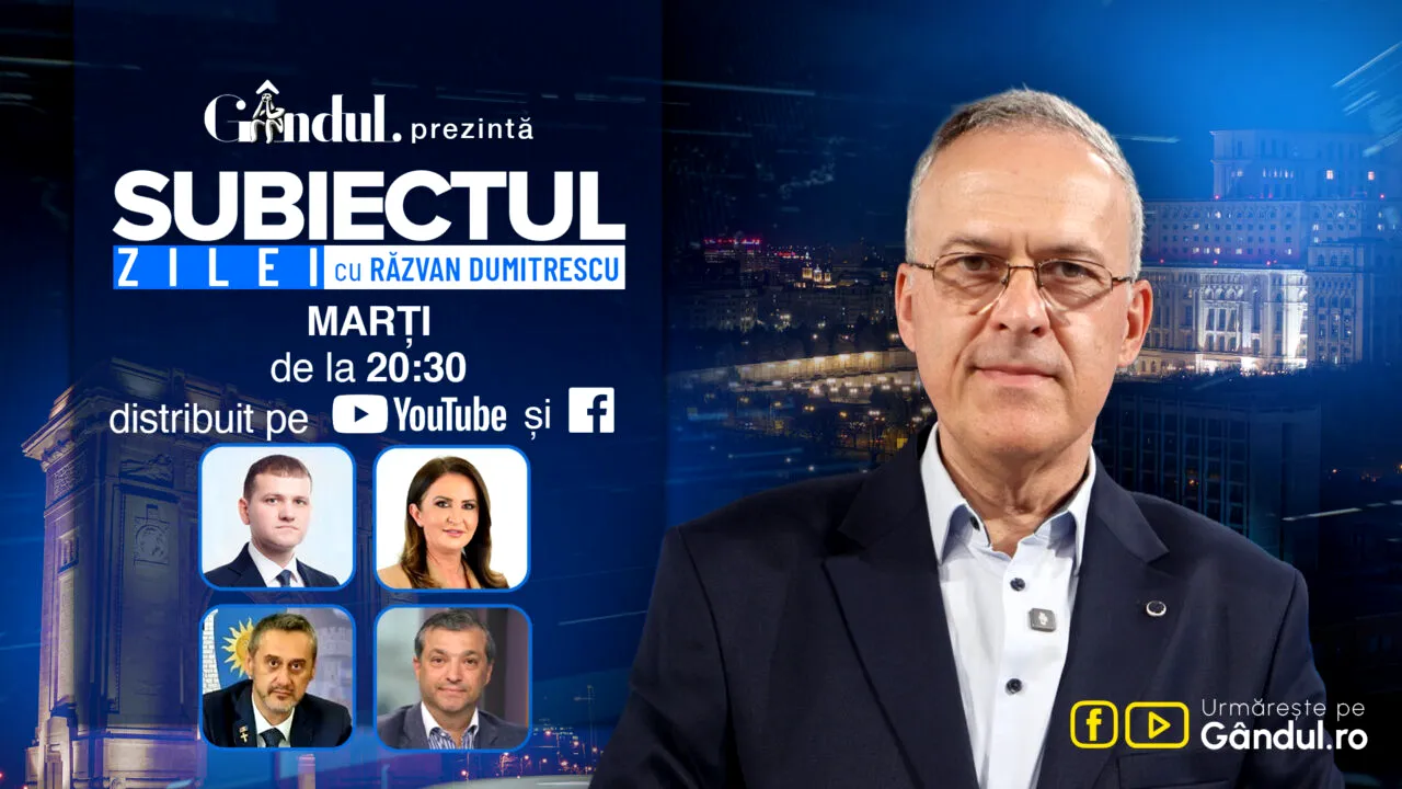 „Subiectul Zilei cu Răzvan Dumitrescu” începe marți, 29 septembrie, de la ora 20:30, live pe Gândul. Detalii despre noul proces pe numele lui Georgescu în timp ce Siegfried își caută drumul spre putere