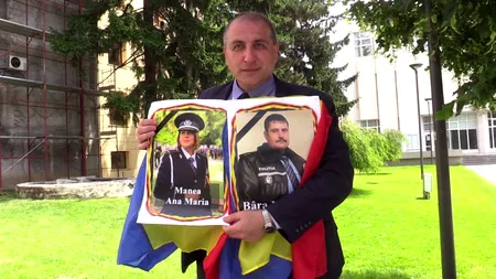 VIDEO. Tânăra polițistă care a ars de vie în accidentul din Brăila, înmormântată cu onoruri militare. Sute de persoane și-au luat rămas bun de la Ana Maria