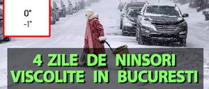 Meteorologii Accuweather anunță 4 zile de ninsori și viscol în București, în decembrie