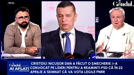 Ion Cristoiu, după negocierile de la Cotroceni: „De abia acum începe criza / PSD și-a dat seama că a fost tras pe sfoară”